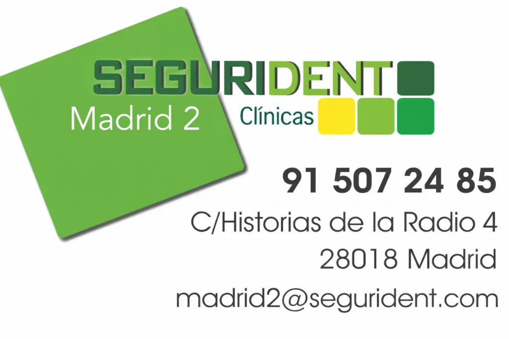 Segurident Clínicas Madrid 2 (Vallecas): teléfono 91 507 24 85, C/ Historias de la Radio 4, 28018 Madrid
